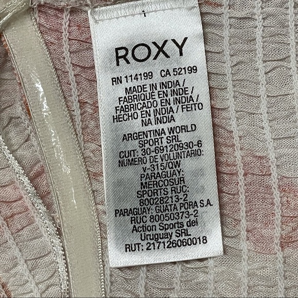 Roxy NWT floral peach coral white knot tie bandeau - Picture 10 of 12
